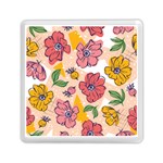 Cartoon Flowers Memory Card Reader (Square) Front