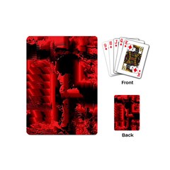 Red Light Playing Cards Single Design (mini) by MRNStudios