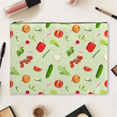 Seamless Pattern With Vegetables  Delicious Vegetables Cosmetic Bag (xl) by SychEva