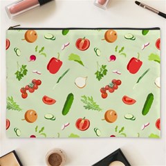 Seamless Pattern With Vegetables  Delicious Vegetables Cosmetic Bag (xxxl) by SychEva