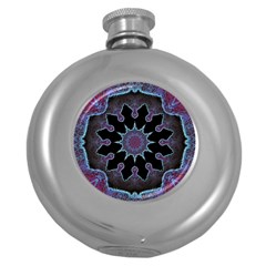 Framed Mandala Round Hip Flask (5 Oz) by MRNStudios