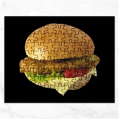 Chicken Burger Rectangular Jigsaw Puzzle by snackkingdom