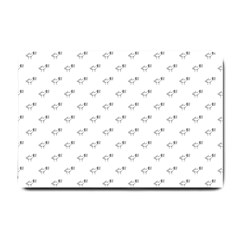 Stylized Bird Cartoon Drawing Pattern Small Doormat  by dflcprintsclothing