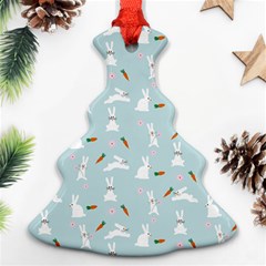 Funny And Funny Hares  And Rabbits In The Meadow Ornament (christmas Tree)  by SychEva