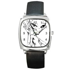 Paul Alien Square Metal Watch by KenArtShop