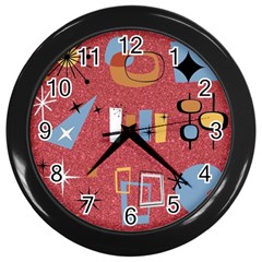 50s Wall Clock (black) by NerdySparkleGoth