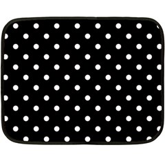 1950 Black White Dots Fleece Blanket (mini) by SomethingForEveryone