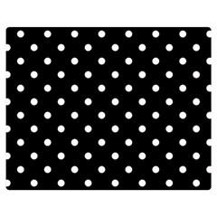 1950 Black White Dots Double Sided Flano Blanket (medium)  by SomethingForEveryone