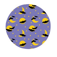 Bats With Yellow Moon Mini Round Pill Box by SychEva