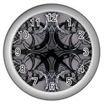 Lunar Phases Wall Clock (Silver) Front