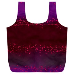 Red Splashes On Purple Background Full Print Recycle Bag (xxl) by SychEva