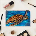 Sea Turtle  Cosmetic Bag (Medium) Back