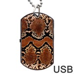 Leatherette Snake 3 Dog Tag USB Flash (Two Sides) Front