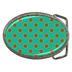 Ethnic Circular Print Belt Buckles by designsbymallika