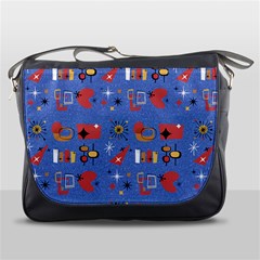 Blue 50s Messenger Bag by NerdySparkleGoth