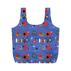 Blue 50s Full Print Recycle Bag (m) by NerdySparkleGoth