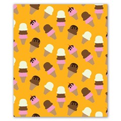 Ice Cream On An Orange Background Pattern                                                         Poster 20  X 24 