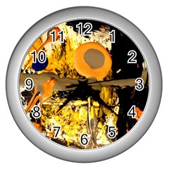 Before The Easter-1-4 Wall Clock (silver) by bestdesignintheworld