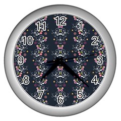 Digital Springs Wall Clock (silver) by Sparkle