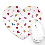 Christmas Elements Heart Mousepads Front