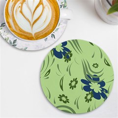 Folk Flowers Print Floral Pattern Ethnic Art Uv Print Round Tile Coaster