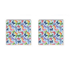 Watercolor Butterflies Cufflinks (square) by SychEva