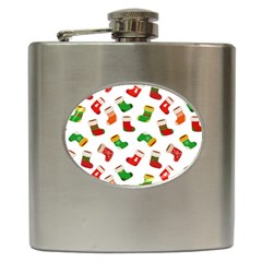 Christmas Socks  Hip Flask (6 Oz) by SychEva