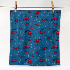 Red Cherries Athletes Face Towel by SychEva