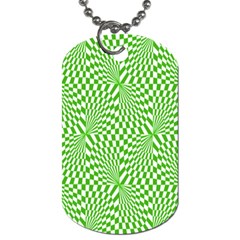 Illusion Waves Pattern Dog Tag (one Side) by Sparkle