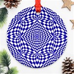 Illusion Waves Pattern Ornament (Round) Front