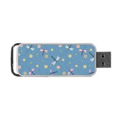 Cute Dragonflies In Spring Portable Usb Flash (one Side) by SychEva