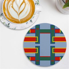 Abstract Pattern Geometric Backgrounds   Uv Print Round Tile Coaster