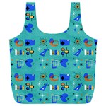 Green 50s Pattern Full Print Recycle Bag (XXXL) Back