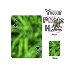 Green Abstract Stars Playing Cards 54 Designs (Mini) Front - Spade2