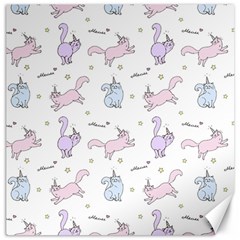 Unicorn Cats Pattern 2 Canvas 16  X 16  by Littlebird