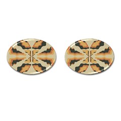 Abstract Pattern Geometric Backgrounds  Abstract Geometric  Cufflinks (oval) by Eskimos