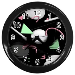 Digitalart Wall Clock (black) by Sparkle