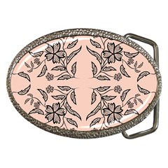 Floral Folk Damask Pattern  Belt Buckles by Eskimos