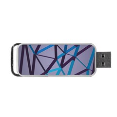 3d Lovely Geo Lines 2 Portable Usb Flash (one Side) by Uniqued