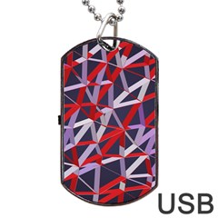 3d Lovely Geo Lines Vii Dog Tag Usb Flash (one Side) by Uniqued