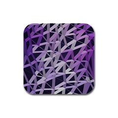 3d Lovely Geo Lines  Iv Rubber Square Coaster (4 Pack) by Uniqued