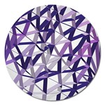 3D Lovely GEO Lines X Magnet 5  (Round) Front