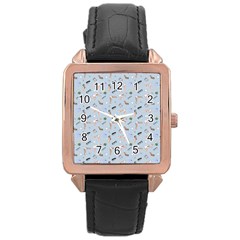 Office Rose Gold Leather Watch  by SychEva