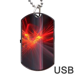 Fractal Dog Tag Usb Flash (two Sides) by Sparkle