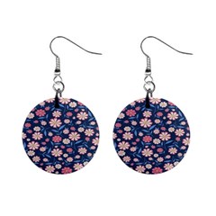 Flowers Pattern Mini Button Earrings by Sparkle