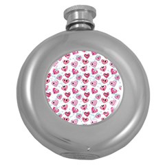 Funny Hearts Round Hip Flask (5 Oz) by SychEva