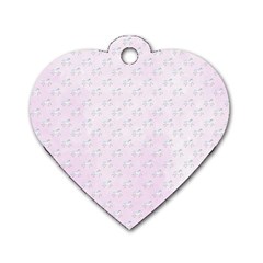 Unicorns Pattern Dog Tag Heart (two Sides) by Littlebird