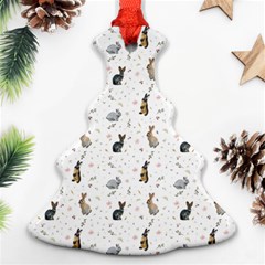 Cute Rabbit Christmas Tree Ornament (two Sides) by SychEva