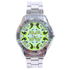 Floral Pattern Paisley Style  Stainless Steel Analogue Watch by Eskimos