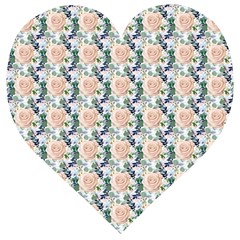 Flowers Pattern Wooden Puzzle Heart by Sparkle